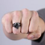Hot Leathers JWR2103 Men’s Punisher Skull Stainless Steel Ring - Image 4