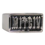Hot Leathers JWR2136 Men’s Silver ‘VICTIM’ Stainless Steel Ring