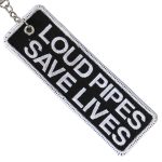 Hot Leathers KCH1001 Loud Pipes Save Lives Embroidered Key Chain - Image 2