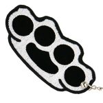 Hot Leathers KCH1029 Brass Knuckles Embroidered Key Chain - Image 2