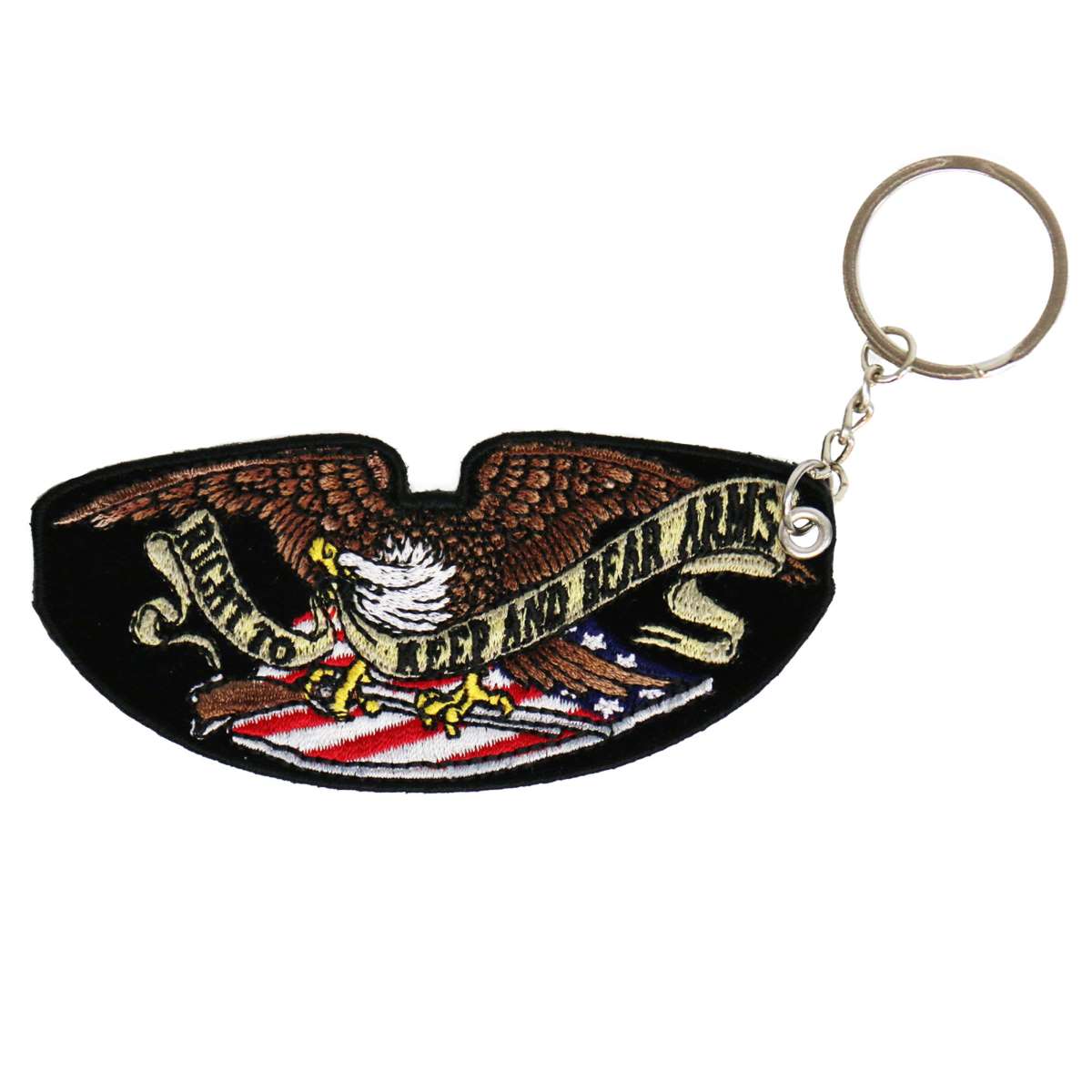 kch1031-a01_20_1200x1200_b1ed240e-782a-4110-8b86-d1e1163e4418.jpg Hot Leathers Armed Eagle Embroidered Key Chain KCH1031 - Image 1