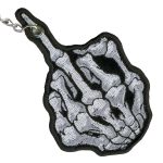 Hot Leathers KCH1040 Skeleton Finger Embroidered Key Chain - Image 2