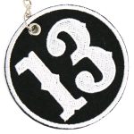 Hot Leathers KCH1043 Circle 13 Embroidered Key Chain - Image 2