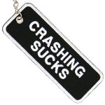 Hot Leathers KCH1046 Crashing Sucks Embroidered Key Chain - Image 2