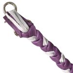 Hot Leathers 9″ White and Purple Braided Leather Keychain KCW1007 - Image 2