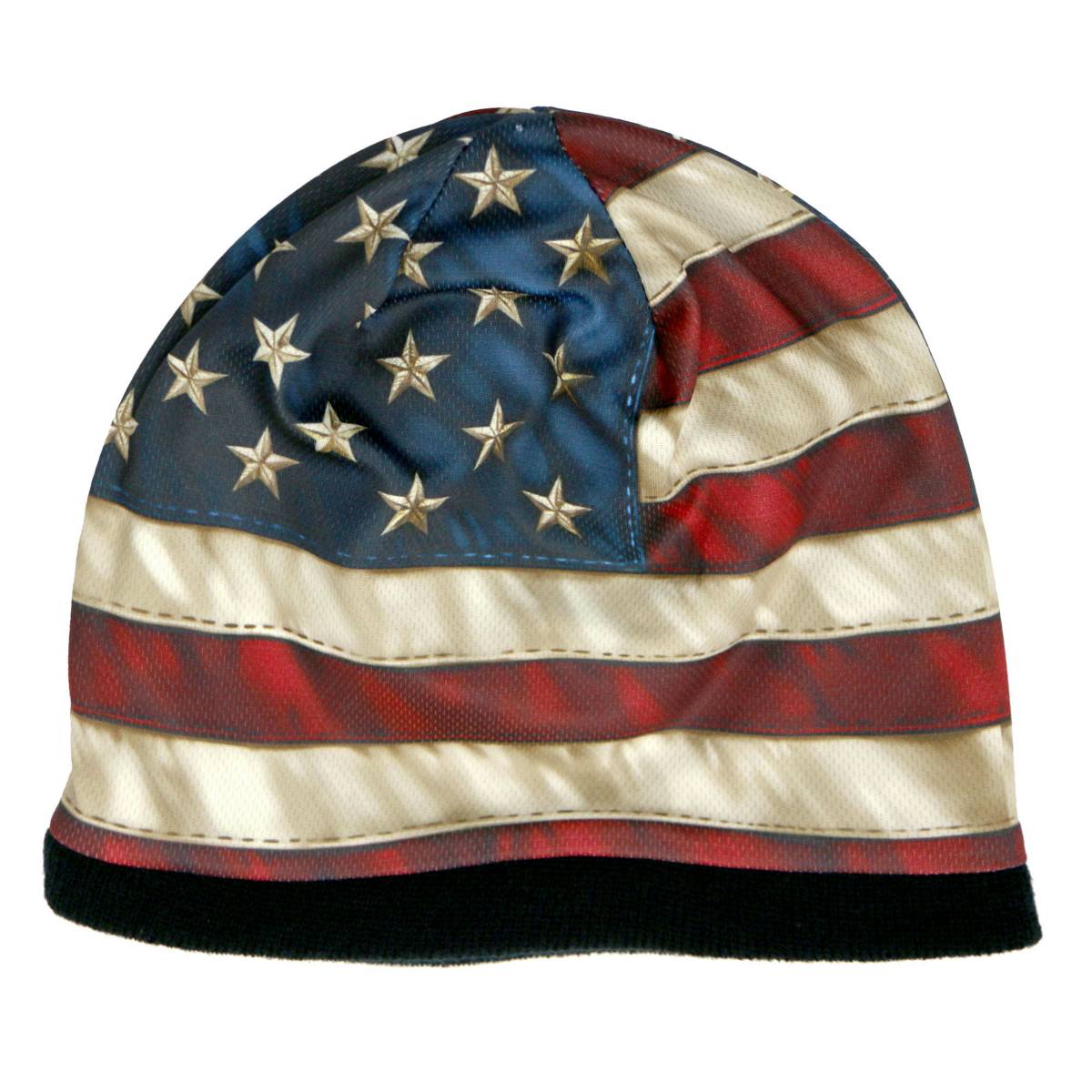 khc1009-a09.jpg Hot Leathers KHC1009 American Flag Beanie - Image 1