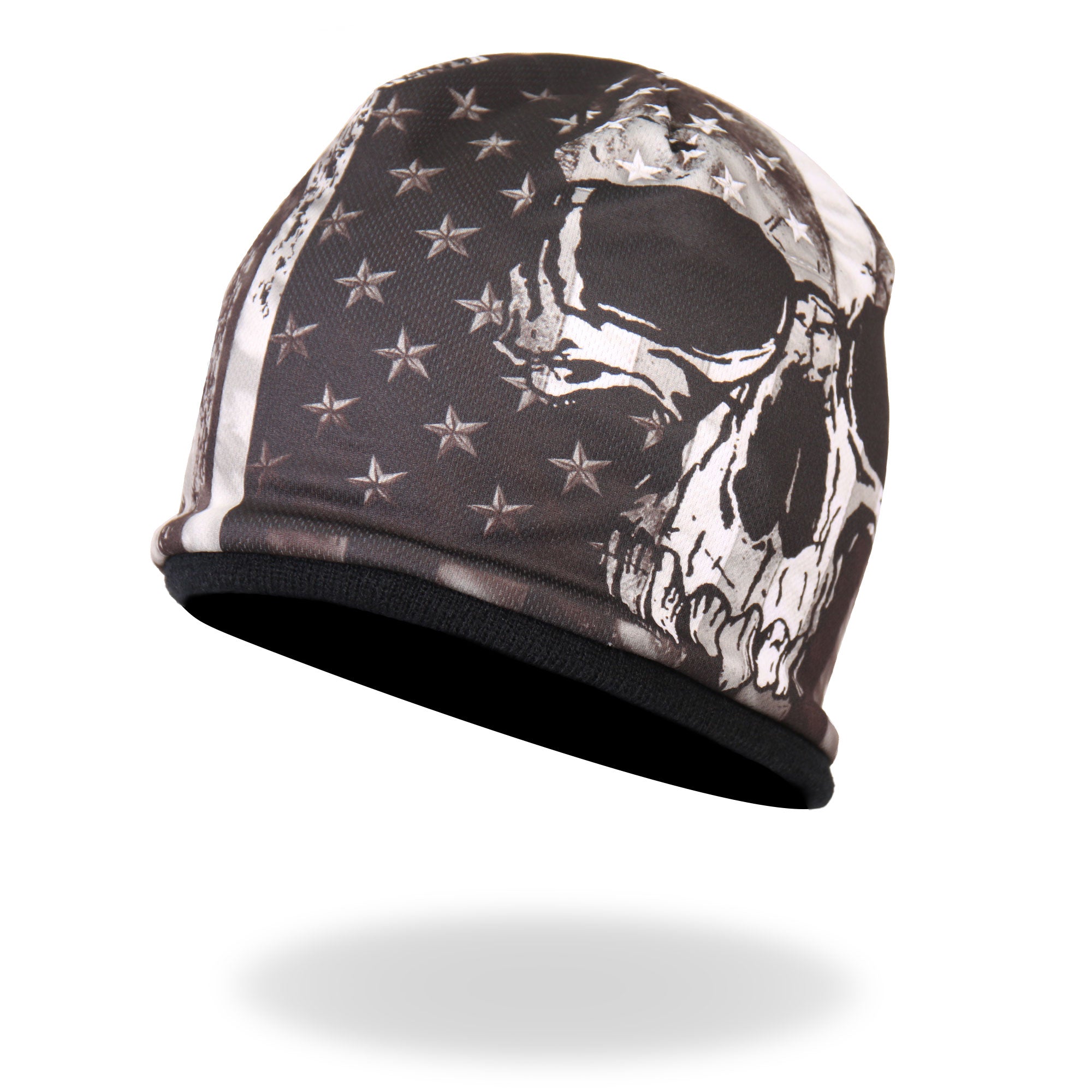 khc1033-a01.jpg Hot Leathers KHC1033 Flag Skull Sublimated Beanie - Image 1