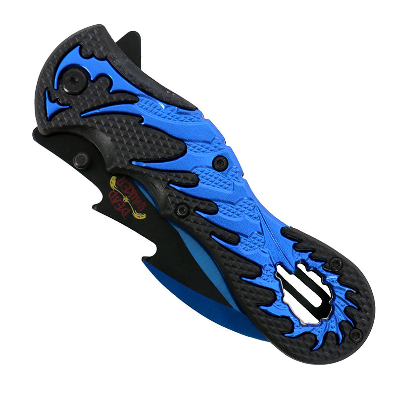 kna1118-a01_800.jpg Hot Leathers KNA1118 Knife Dragon Tail Blue 4″ - Image 1