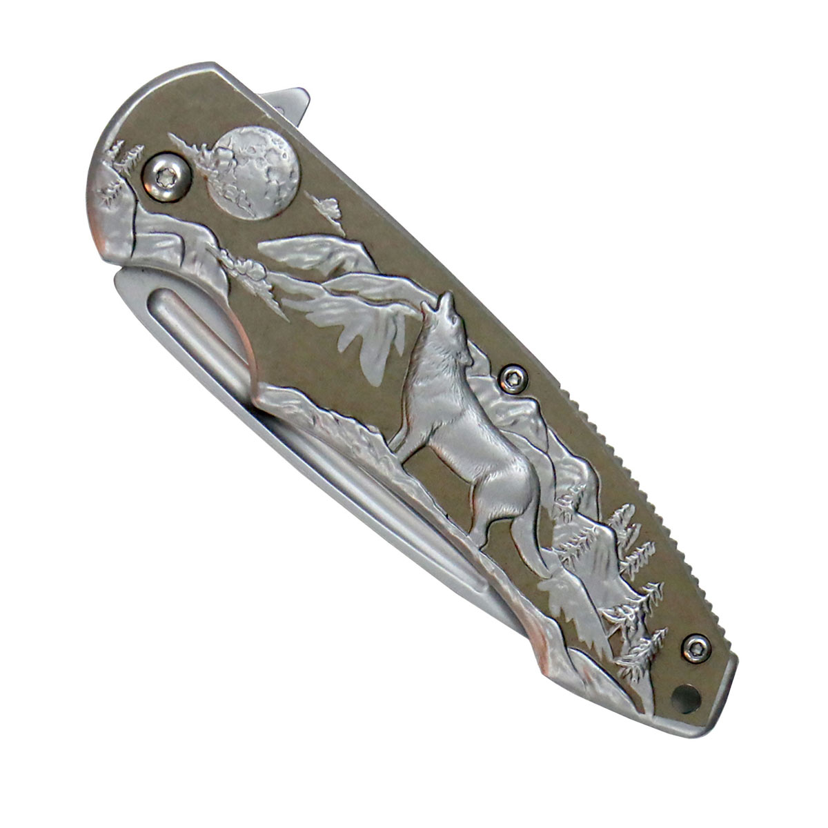kna1135-a01-edit-a.jpg Hot Leathers KNA1135 Wolf Folding 3.5 Inch Knife - Image 1