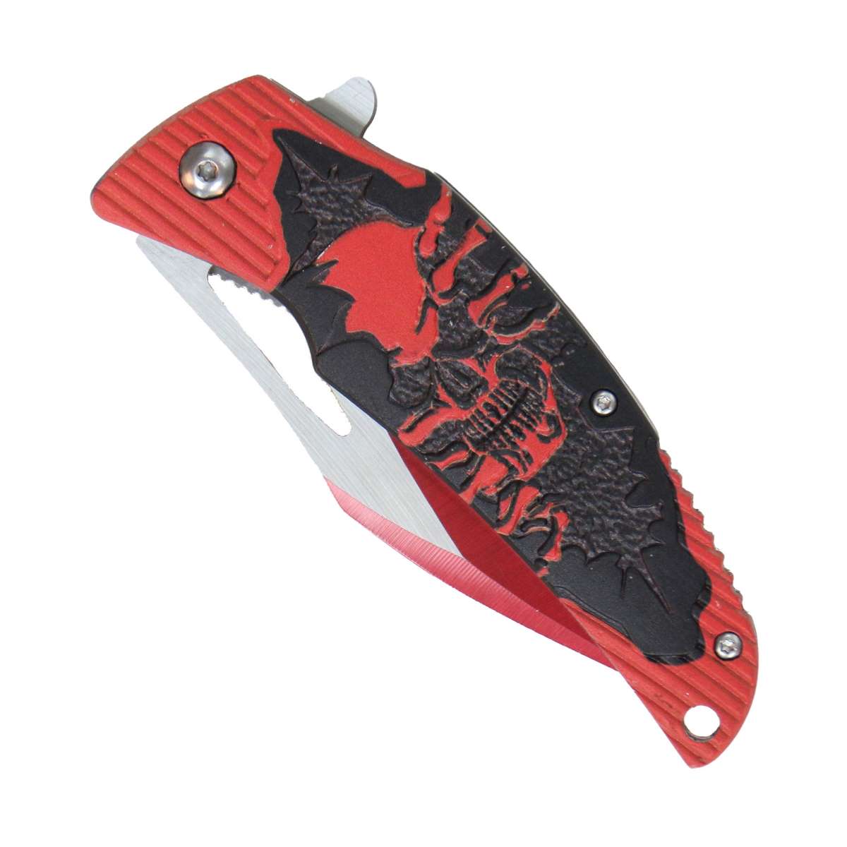 kna1145-a01_20_1200x1200_1890dad8-061e-4857-8d6a-b2fa5d6ca84c.jpg Hot Leathers Wild Red Skull Knife KNA1145 - Image 1