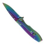 Hot Leathers Mirror Finish Rainbow Knife KNA1154 - Image 2
