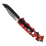 Hot Leathers Red Skulls Tactical Knife KNA1159 - Image 3