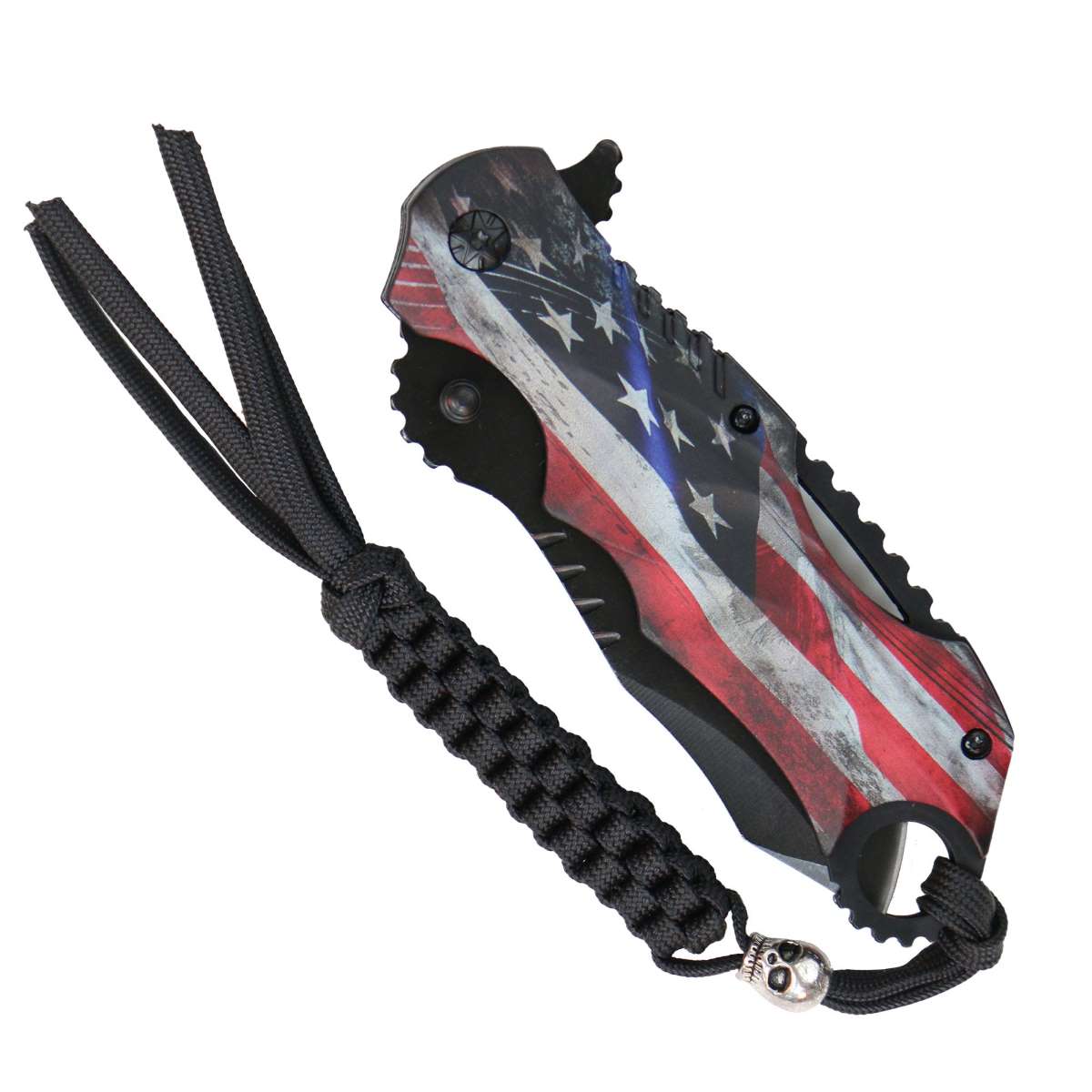 kna1181-a01_20_1200x1200_8023143c-f5ff-4949-ace5-da06f053e3ef.jpg Hot Leathers US Flag w/ key Lanyard KNA1181 - Image 1