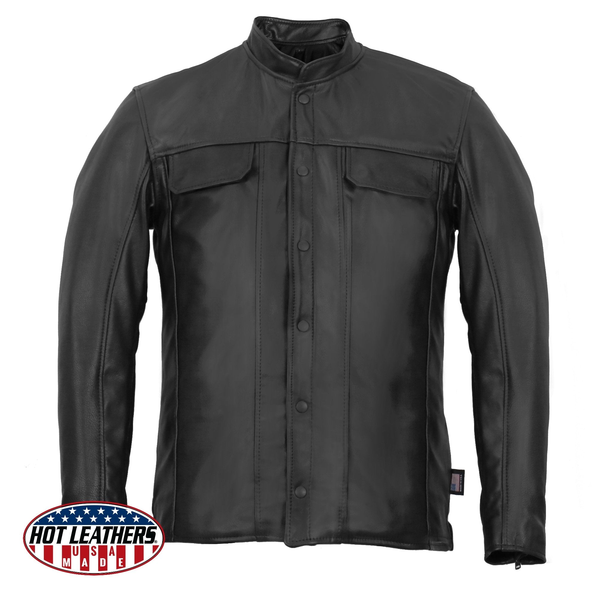 lcs5001-a01_1_1.jpg Hot Leathers LCS5001 Men’s USA Made Premium Leather Shirt - Image 1