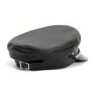 Hot Leathers Flat Top Biker Leather Cap With Chain LHA2004 - Image 6