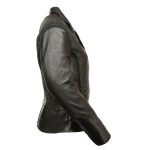 Milwaukee Leather ML7023 Women’s ‘Braided’ Black Leather Jacket with Studs - Image 5