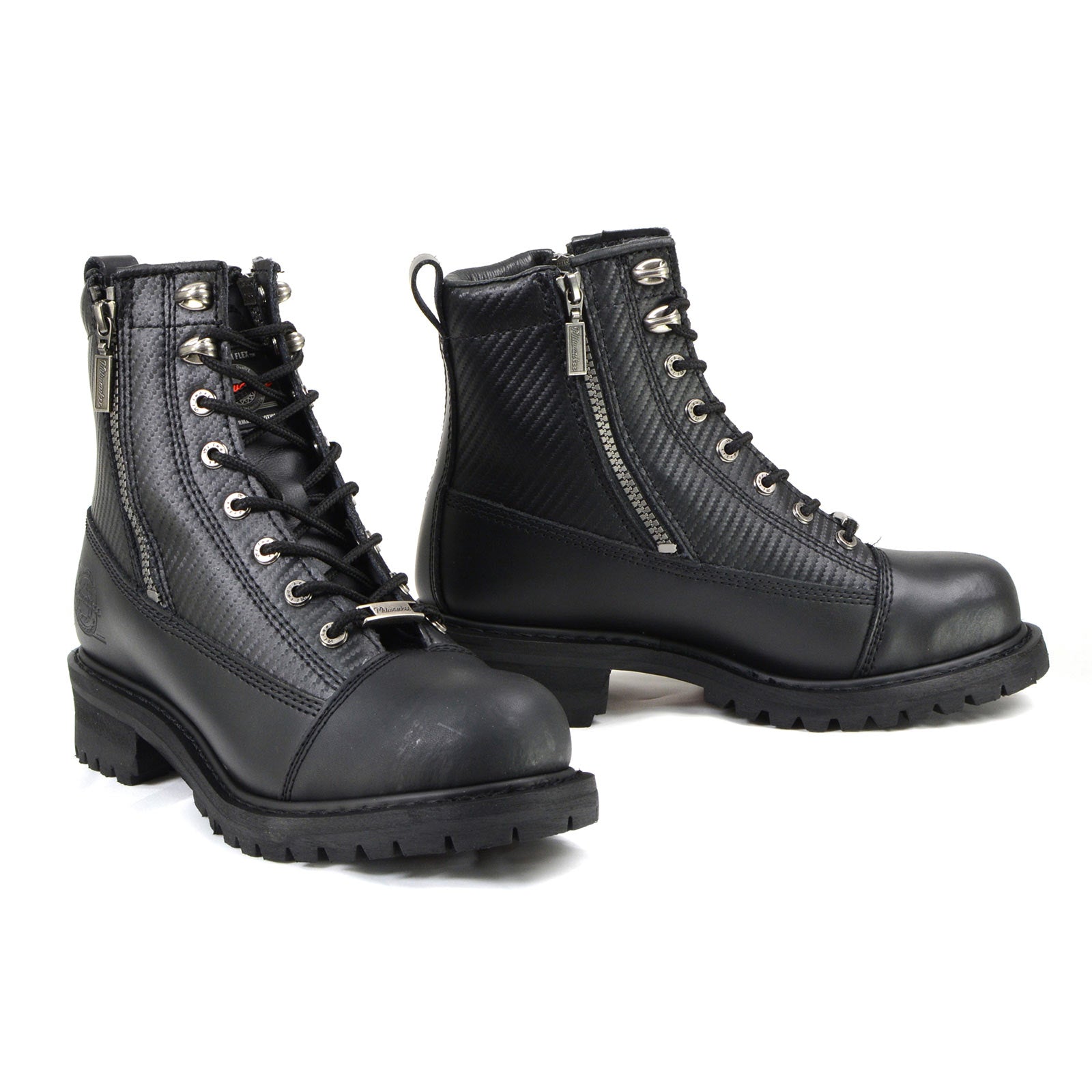 mb408-web_7d3c6465-ae2d-4d30-aae0-57248b40c884.jpg MMCC MB408 Men’s Accelerator Black Leather Biker Boots – Riding Footwear - Image 1