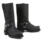 Milwaukee Motorcycle Clothing Company MB411 Men’s Black Drag Harness Motorcycle Leather Boots