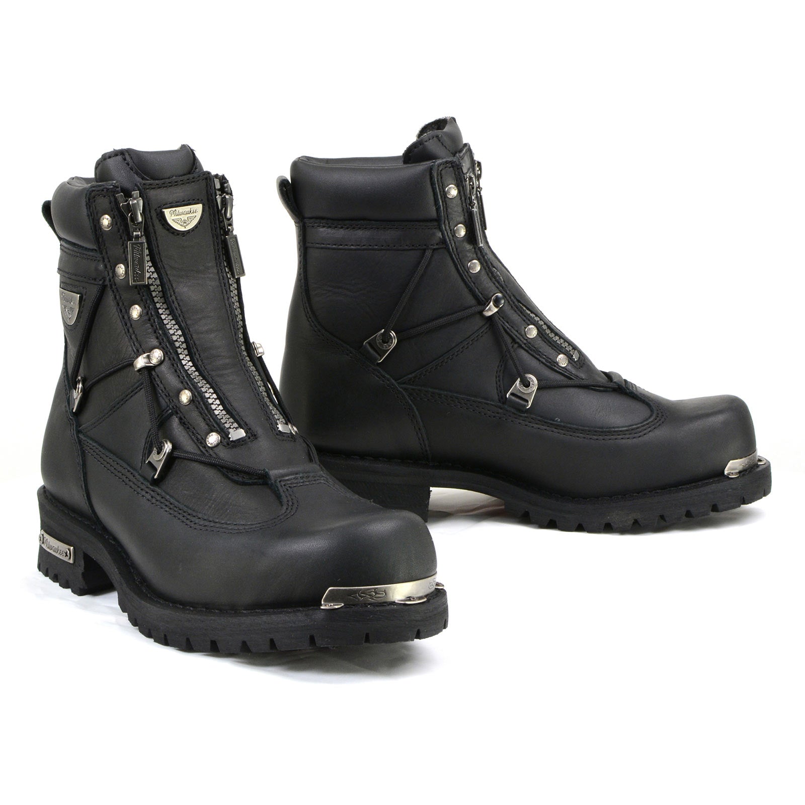 mb440-web_8fce87b4-13c4-485e-807b-e097065121a5.jpg MMCC MB440 Men’s Throttle Black Leather Biker Boots – Riding Footwear - Image 1