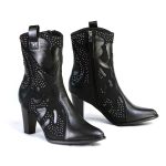Milwaukee Leather MBL9429 Women’s Black Western Style Fashion Casual Boots with Studded Bling