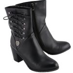 Milwaukee Leather MBL9436 Women’s Black Lace-Side Fashion Riding Boots