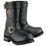 Milwaukee Leather Men’s Black 11-Inch Classic Engineer Motorcycle Leather Boots MBM9020