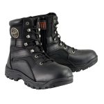 Milwaukee Leather MBM9105 Men’s 9-Inch Black Leather Swat Style-Tactical Lace-Up Motorcycle Biker Boots