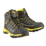 Bazalt MBM9122 Men’s Black & Yellow Waterproof Frost-Proof Leather Work & Hiking Shoes