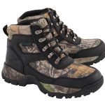 Milwaukee Leather MBM9140 Men’s Black Waterproof Hiking Boots with Mossy Oak Print
