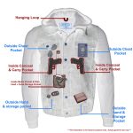 Milwaukee Leather MDM1000 Men’s Blue Denim Jacket with Removable Hoodie - Image 4
