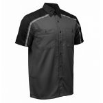Milwaukee Motorcycle Clothing Co. Men’s Delco Gray/Black Mechanic Rider Ready Shirt w/ Reflective Strip MDM11605