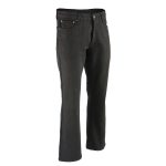Milwaukee Leather MDM5006 Men’s 5 Black Pocket Tear Resistant Motorcycle Denim Jeans Infused w/ Aramid Fibers