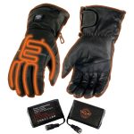 Milwaukee Leather MG7713SET Women’s Heated Black Leather Winter Gloves -Wire Harness and i-Touch