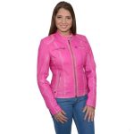 Milwaukee Leather SFL2830 Women’s Pink Scuba Style Sheepskin Fashion Leather Jacket