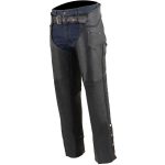 Milwaukee Leather SH1135 Men’s ‘Braided’ Black Classic Leather Motorcycle Chaps