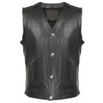 Milwaukee Leather ML1378 Men’s ‘Buffalo Nickel’ Black Motorcycle Vest