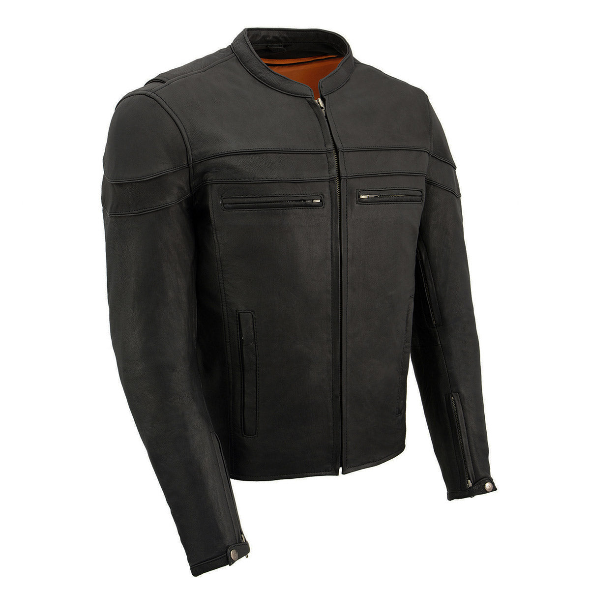 ml1408-edit-a.jpg Milwaukee Leather ML1408 Men’s Black ‘Savage’ Sporty Crossover Leather Jacket - Image 1