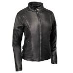 Milwaukee Leather USA MADE MLJKL5001 Women’s Black Foxy Premium Motorcycle Leather Jacket with Vents