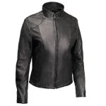 Milwaukee Leather USA MADE MLJKL5003 Women’s Black Serene Clean Cut Premium Motorcycle Leather Jacket