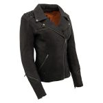 Milwaukee Leather MLL2525 Women’s Black Leather Lightweight Lace to Lace Jacket