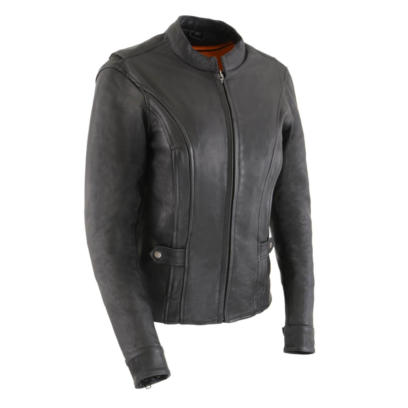 mll2530.jpg Milwaukee Leather MLL2530 Women’s Vented Black Leather Scooter Jacket - Image 1