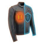 Milwaukee Leather MLM1514SET All Season Black Premium Leather Motorcycle Riders Jacket w/ Heated and Cool-Tec Technology