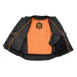 Milwaukee Leather MLM1525 Men’s ‘Crossover’ Black Leather Lightweight MC Jacket - Image 4