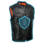 Milwaukee Leather MLM3502 Men’s Black Premium Leather Motorcycle Rider Vest with Cool-Tec Leather Treatment Tech