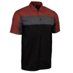 MMCC Men’s Pit Stop Classic Mechanic Button Up Shirt – Dual Chest Pockets – Microfiber Panel – Rider Ready – MMC16009