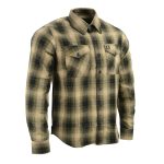 Milwaukee Leather MNG11649 Men’s Grey with Black Long Sleeve Cotton Flannel Shirt
