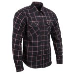 Milwaukee Leather MNG11651 Men’s Black and Red Long Sleeve Cotton Flannel Shirt