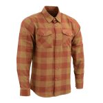 Milwaukee Leather MNG11653 Men’s Brown and Beige Long Sleeve Cotton Flannel Shirt