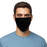 Milwaukee Leather MP7924FM ‘Solid Black’ 100 % Cotton Protective Face Mask with Optional Filter Pocket