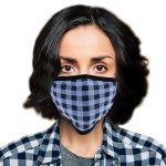 Milwaukee Leather (Multi-Pack) MP7924FM ‘Blue Checkered’ 100 % Cotton Protective Face Mask with Optional Filter Pocket